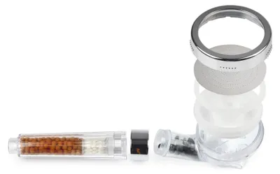 Obrázok produktu pre EASYmaxx 05206, Ručná sprchová hlavica, Strieborná, Priehľadná, Akrylonitrilbutadienstyren (ABS), Nerezová oceľ, Strop, Box, 220 g