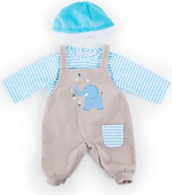 Image de Bayer Design 84676AA - Ensemble pour poupée 40-46 cm, grenouillère, haut et chapeau d'éléphant