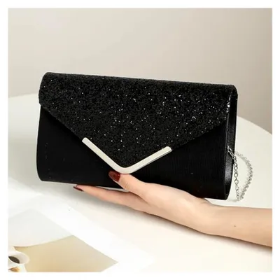 Produktbild von Clutch Für Hochzeit Kettentasche, Elegant Abendtasche Brauttasche Umschlag Clutch, Glitzer Abendtasche, Umhängetasche, Schultertaschen für Hochzeit Party Freizeit Date Abschlussball