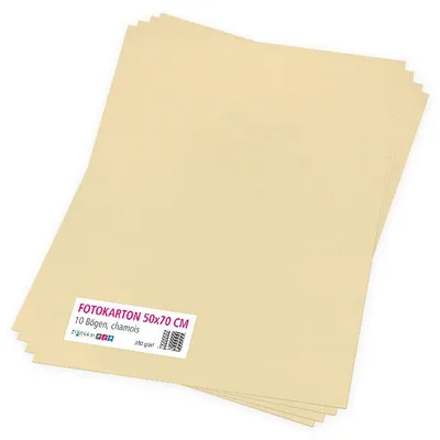 Produktbild von itenga Fotokarton chamois - 50x70cm 300g/m² 10 Bogen