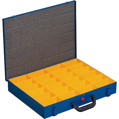 Produktbild von allit Metall-Kleinteilekoffer EuroPlus Pro M 44H-24 blau 24 Einsatzboxen