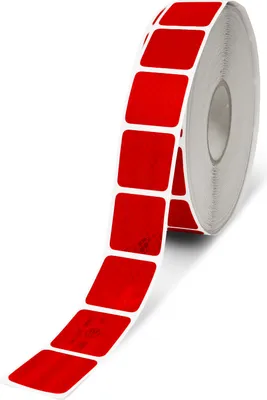 Produktbild von Reflektien Rot 1 Meter, Selbstklebend Reflektoren, Sicherheit im Dunkeln, Reflektor-Aufkleber, Sticker, Reflexsticker, hat Transferfolie