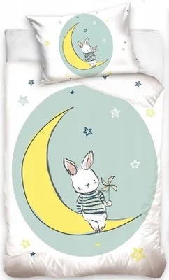 Produktbild von Kaninchen BABY Bettbezug Maan - 100 x 135 cm - Baumwolle