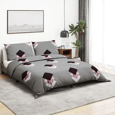 Produktbild von Bettwäsche-Set Grau 260x240 cm Baumwolle
