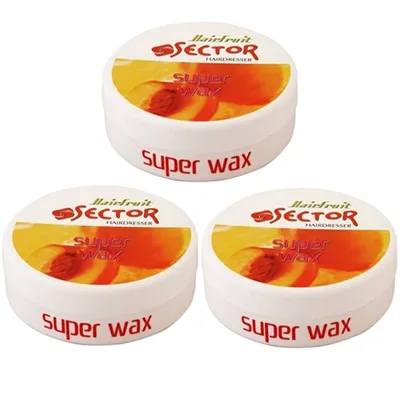 Produktbild von 3x Sector Hairmate Super Wax Strong 150ml Haarwachs Hair Wax Pfirsichgeruch