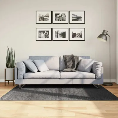 Produktbild von Möbel Teppich Wohnzimmer - Modern Stil - IZA Kurzflor Skandi-Stil Anthrazit 120x170cm NEU416721 - Designerteppiche
