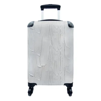 Produktbild von MuchoWow® Koffer Handgepäck Trolley Rollkoffer Kleine Reisekoffer mit 4 Rollen - Farbe - Muster - Grau - Cabin Size < 55x40x23 cm & 55x40x20 cm - Fotokoffer - Kabinenkoffer - Boardgepäck - Reise-Box - Reisekoffer - Reisegepäck - Koffer mit Bild - Trolley für Kinder