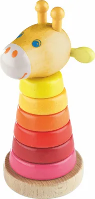 Immagine prodotto di HABA Steckspiel Giraffe, 8-tlg., Stapelspiel, Sortierspiel, Holzspielzeug, 302914