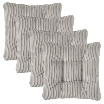 Produktbild von Set aus 4 Bequemen Stuhlkissen 38 x 38 x 6 cm Pebble Grey