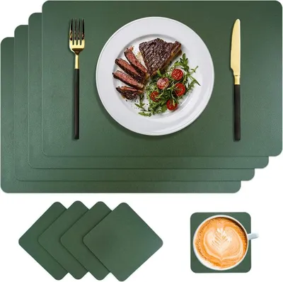 Produktbild von Tischset – Set von Platzdeckchen – Esszimmer Zubehör –  Platzdeckchen – Tischdecken - Hitzebeständig - Rutschfest - Unterlage – Abnehmbar