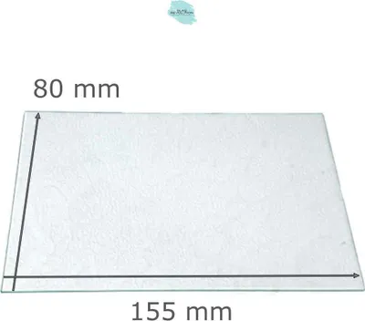 Produktbild von Ersatzglas für Grablaterne | Grablicht - Strukturglas Kathedral - nach Wunschmaß -  155 mm x 80 mm