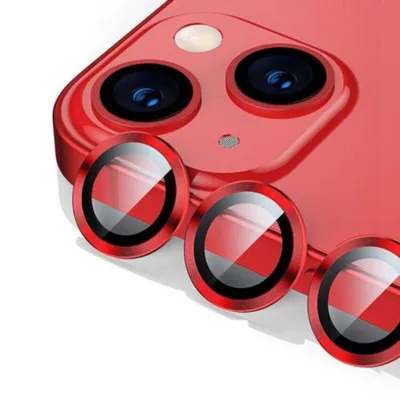Obrázok produktu pre Pre Apple iPhone 15 Pro / Pro Max Ochranné sklo objektívu fotoaparátu tvrdé sklo H9 Red