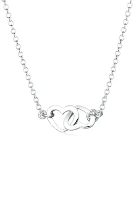 Produktbild von Elli Halskette Herzen Liebe Verbunden 925 Sterling Silber Silber