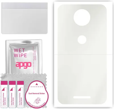 Produktbild von apgo Rückseite Schutzfolie, Matt, kompatibel mit Motorola Moto C Plus, Hinten Hydrogel-Displayschutzfolie mit Positionierhilfe, kratzfest, einfache Montage