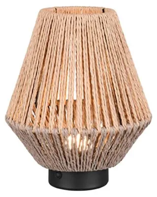 Immagine prodotto di Lampada da tavolo a LED, filo di carta, marrone, funzionamento a batteria, H 22 cm