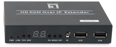 Obrázok produktu pre LevelOne HVE-6701R, 1920 x 1080 px, AV prijímač, 150 m, Kábel, Čierna, HDCP