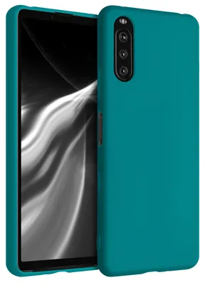 Produktbild von kwmobile Handyhülle für Sony Xperia 10 III Hülle - TPU Case - Kabelloses Laden - Schutzhülle Cover in Petrol matt