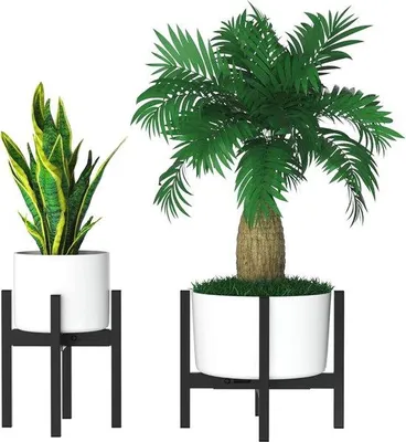 Productafbeelding van Metalen plantentafel voor binnen en buiten - Verstelbare hoek voor potten tot 35 cm (14 inch)