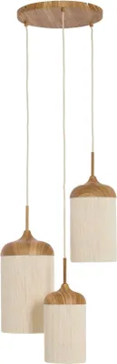 Zdjęcie produktu dla Light & Living - lampa wisząca - DANIALO - naturalny - drewno metal - duża lampa nad stół jadalny - E27 - 2992343