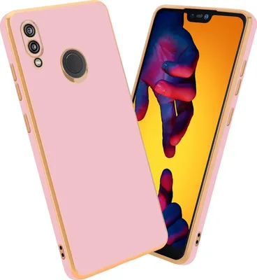 Produktbild von Cadorabo Schutzhülle für Huawei P20 LITE 2018 / NOVA 3E Hülle in Rosa Handyhülle TPU Silikon Kameraschutz Etui Case