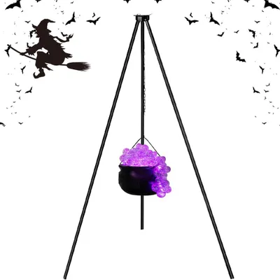 Halloween-Hexenketel 130 cm mit Stativ und Füllwatte