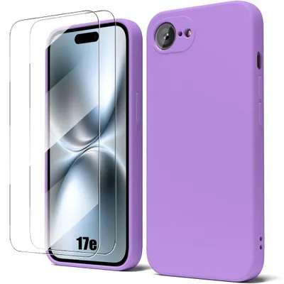 Image de Coque pour iPhone 17e, Protection Silicone Liquide Ultra Fine Léger Antichoc - Violet