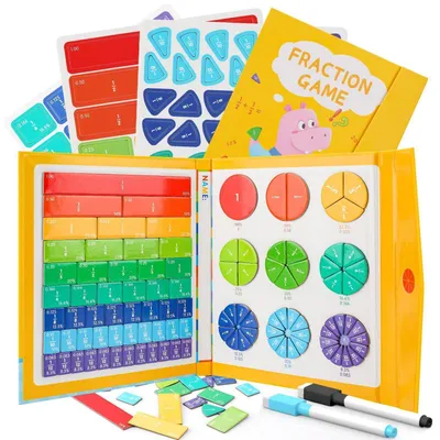 Zdjęcie produktu dla Zestaw edukacyjny "Ułamki magnetyczne" - 102 elementy. Magnetyczne ułamki i koła
