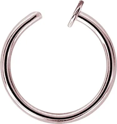 Produktbild von Karisma Titan G23 Open Nasenring Piercing Lippe Hoop 0.8mm Rosegold - 7.0 Millimeter
