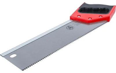 Produktbild von Fuchsschwanzsäge Handsäge Feinsäge - 350 mm - Feine Zahnung - Rot und Schwarz - Für Holzbearbeitung