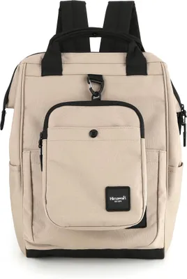Immagine prodotto di Himawari | Zaino da donna urbano, color beige, con tasca, beige, 27x40x19 cm