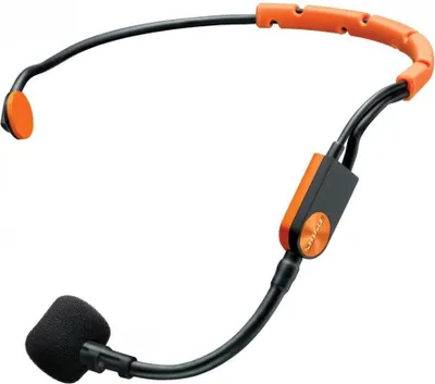 Image de Shure SM31FH, microphone à collier, 45 - 20000 Hz, 600 ohms, câble, noir, orange, 1.1 m