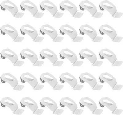 Productafbeelding van Set van 30 metalen wandplanken, inclusief wandhaken, fotolijstbevestigingen en fotolijstaccessoires, zilverkleurig