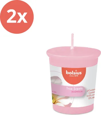 Produktbild von Bolsius – True Scents – Votivkerze rund – 53/45 – Magnolie - Vorteilspack - 2 Stücke