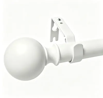 Obrázek produktu pro Nastavitelná záclonová tyč, bílá, 152-304 cm, moderní design