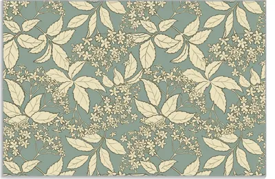 Produktbild von Wallario Frühstücksbrettchen aus Glas 20 x 30 cm mit rutschfesten Füßen, Motiv Blätter und Blüten auf Grün