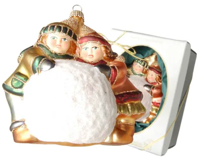 Produktbild von Krebs Glas Lauscha Christbaumschmuck - Multicolor - Emma & Emilio mit Schneeball
