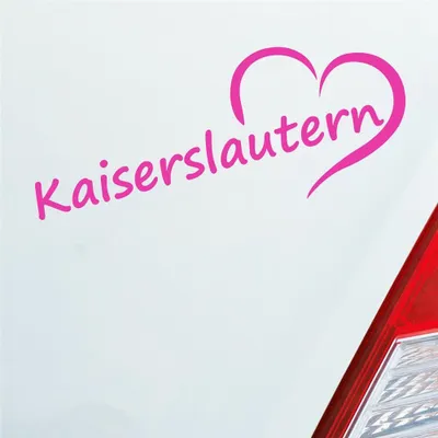 Produktbild von Auto Aufkleber Kaiserslautern Herz Stadt City Liebe Love 20x8 cm Pink Sticker Heckscheibenaufkleber