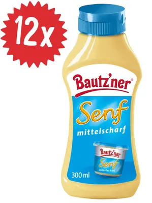 Produktbild von Bautzner Senf mittelscharf - 12x 300ml