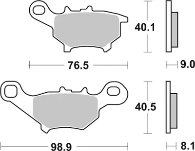 Produktbild von Scooterbelag SBS 206HF (Satz pro Scheibe) Street Ceramic