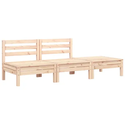 Produktbild von vidaXL Gartensofa 3-Sitzer Massivholz Kiefer