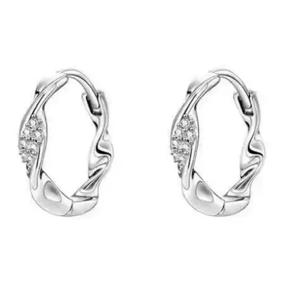 Produktbild von Ohrschmuck Damenohrringe Zirkonia Creole Ohrcreolen Party Style GESCHENKIDEE, Sterling Silber 925, inklusive Geschenkschachtel