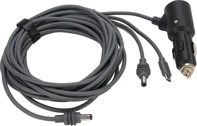 Zdjęcie produktu dla Kabel zasilający Satellite 3 w 1 Przeciwdeszczowy kabel przedłużający USB C 12-20 V do papierosów Lekki przedłużacz męski DC do anteny talerzowej 3 m / 9,8 stopy