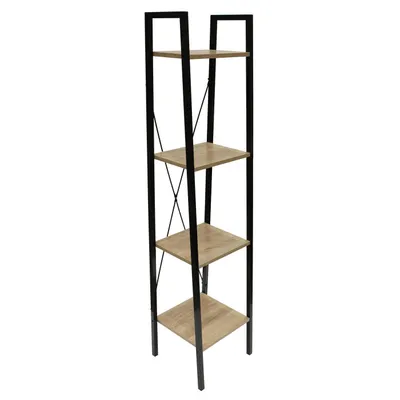 Produktbild von Standregal, Holz und Metall - 4 Ebenen