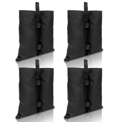 Produktbild von TolleTour 4X Pavillon Sandsäcke Standfuß Gewichte Set schwarz – mit Sand, Splitt, Kies etc. befüllbar Füllvolumen pro Stück ca. 11.5 kg robust Waterproof Outdoor-Sandsack