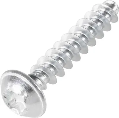 Produktbild von TOOLCRAFT 88202 Kunststofffurchende Schraube 2.2 mm 6 mm T-Profil Stahl verzinkt 100 St.
