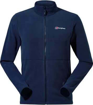 Dunkelblaue Polartec-Fleece Prism Micro InterActive Jacke von Berghaus; mit Reißverschluss und langen Ärmeln.