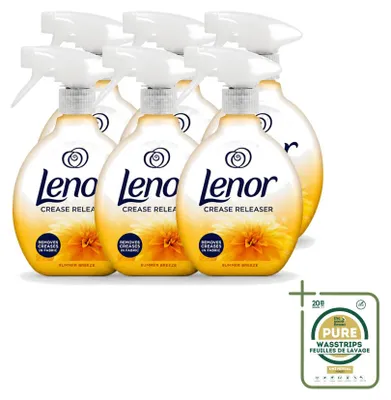 Obrázok produktu pre 6 kusov osviežovača textílií Lenor Crease Releaser Summer Breeze – 500 ml – balenie