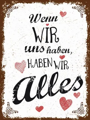 Produktbild von vianmo Holzschild 40x30 cm Wenn wir uns haben, haben alles Spruch Zitat