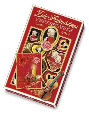 Verpackungsbild Reber Mozart Spezialitäten Pralinen 218g