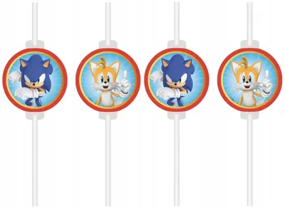 Immagine prodotto di Cannucce Sonic Sega | 4 pezzi